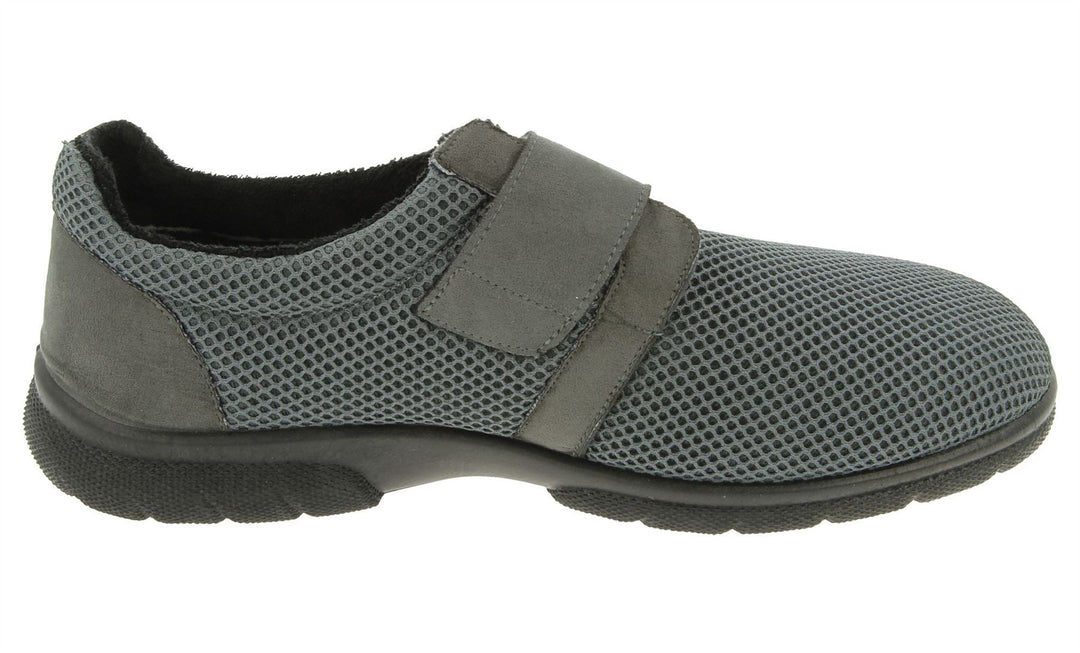 Men's Wide Fit DB Desmond Shoes in Black Textile - Image 14