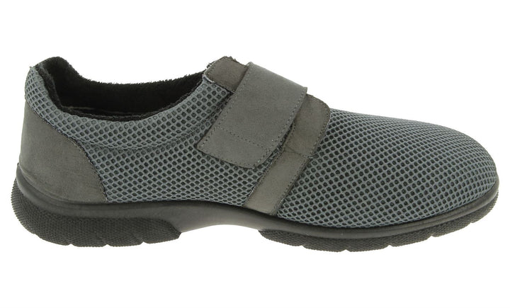 Men's Wide Fit DB Desmond Shoes in Black Textile - Image 1