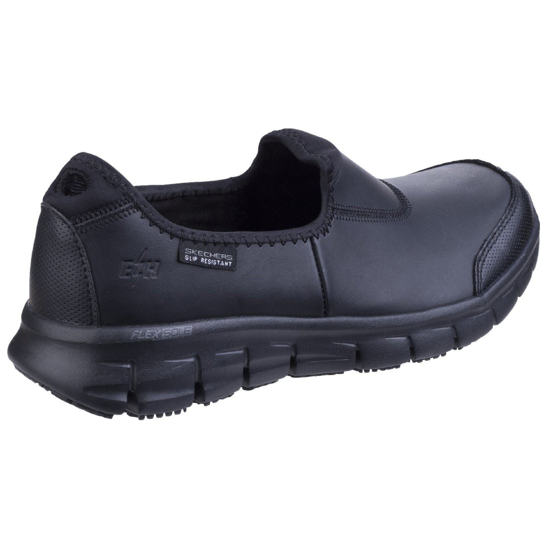 Women's Wide Fit Skechers 76536EC Sure Track Relaxed Fit Trainers in Black - Image 4