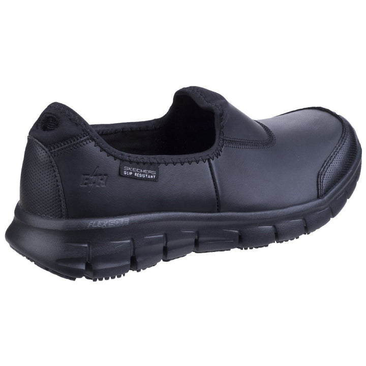 Women's Wide Fit Skechers 76536EC Sure Track Relaxed Fit Trainers in Black - Image 1
