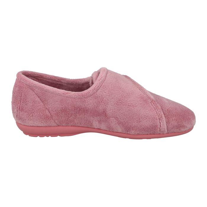 Women's Wide Fit DB Ivy Slippers in Black Velour - Image 9