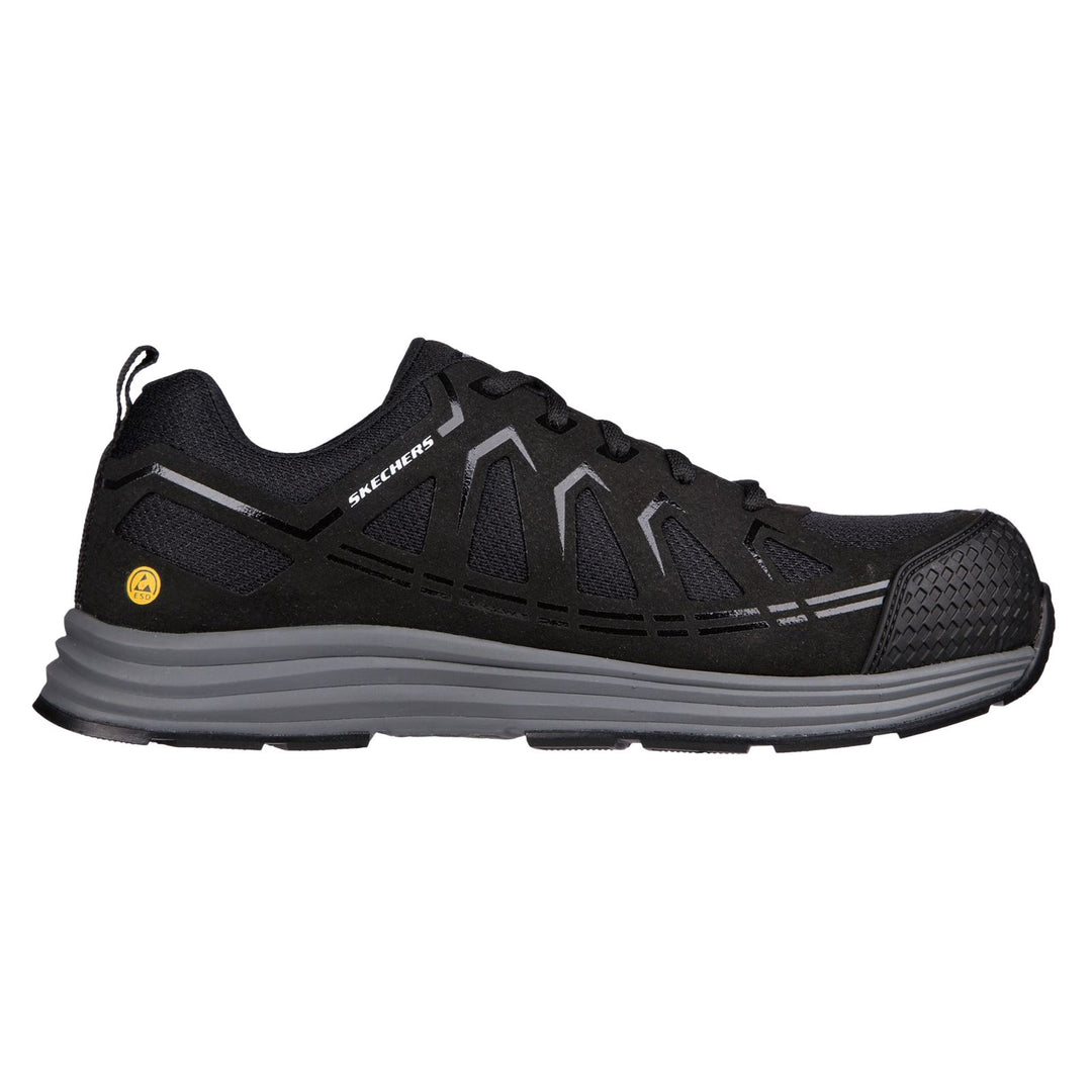 Men's Wide Fit Skechers 200127EC Malad II Safety Trainers in Black - Image 2