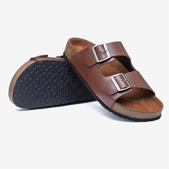 Men's Wide Fit Tredd Well Brazil Sandals in Black - Image 1