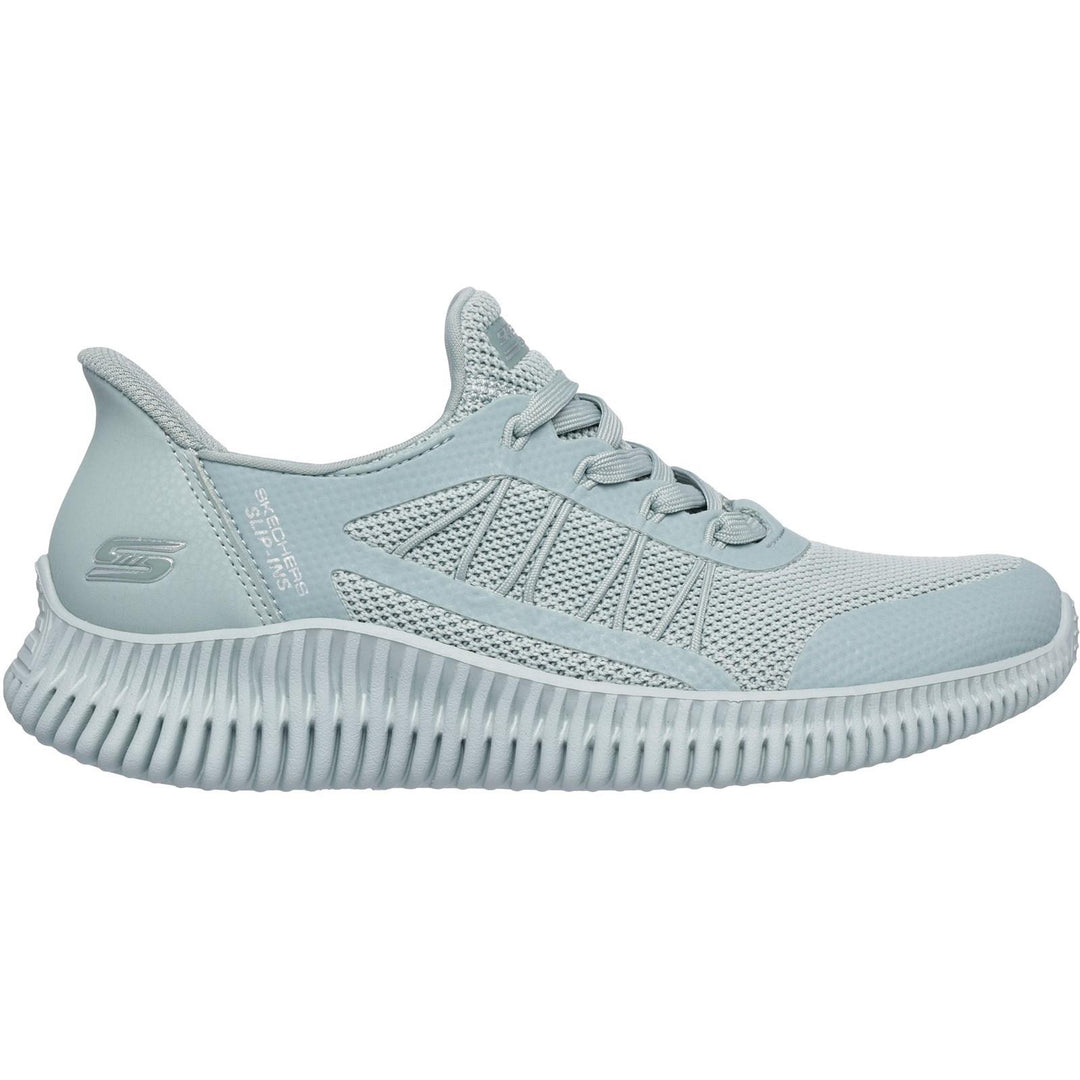 Women's Wide Fit Skechers 117413 Slip-ins Bobs Geo Lite Divine Pace Trainers in Sage - Image 2