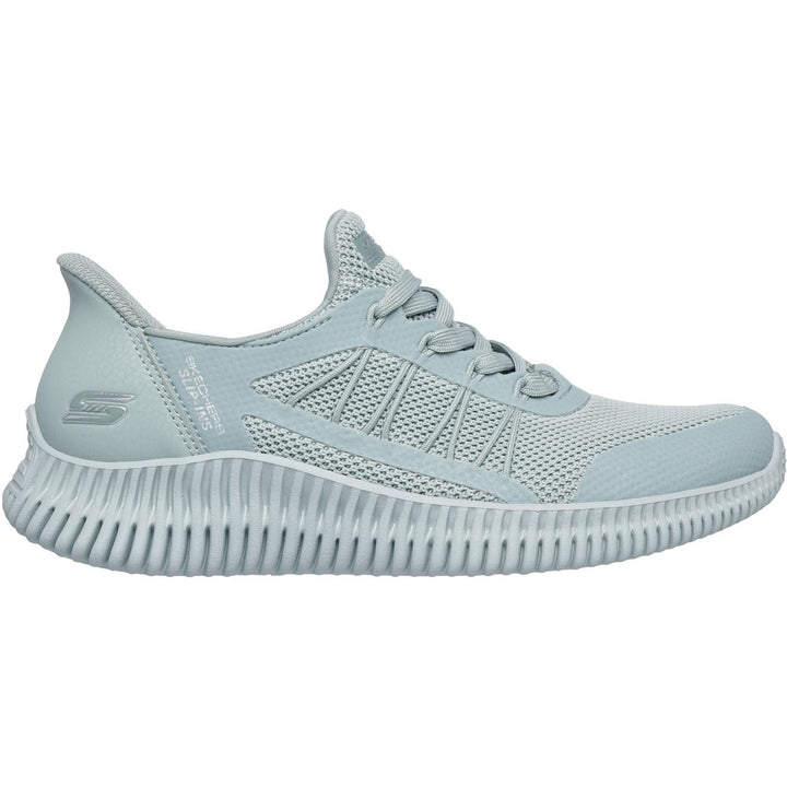 Women's Wide Fit Skechers 117413 Slip-ins Bobs Geo Lite Divine Pace Trainers in Sage - Image 1