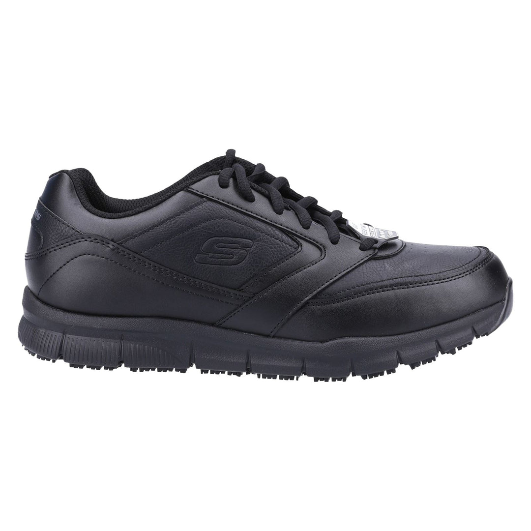 Men's Wide Fit Skechers 77156EC Nampa Occupational Trainers - Black in Black - Image 2