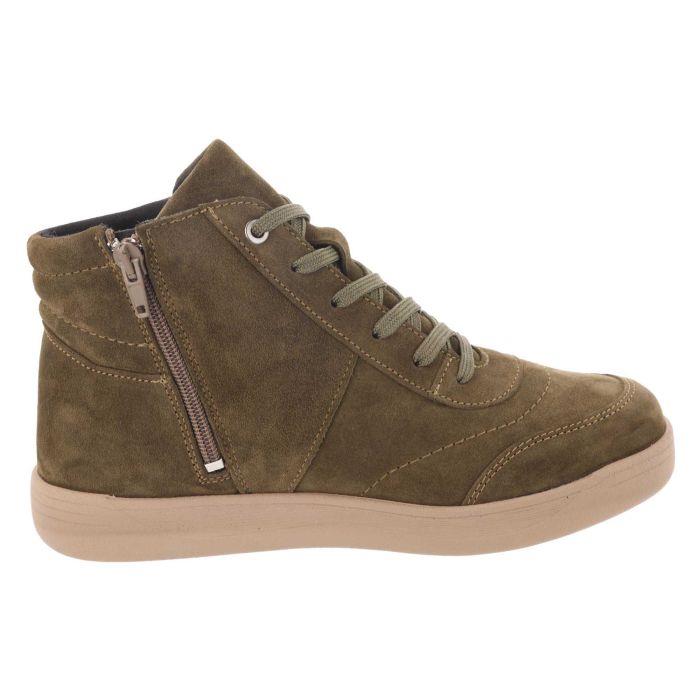 Women's Wide DB Fit Amber Ankle Zip Boots in Grey Suede - Image 1