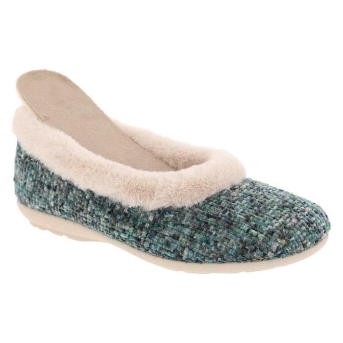Women's Wide Fit DB Robyn Slippers in Rose Multi Textile - Image 1
