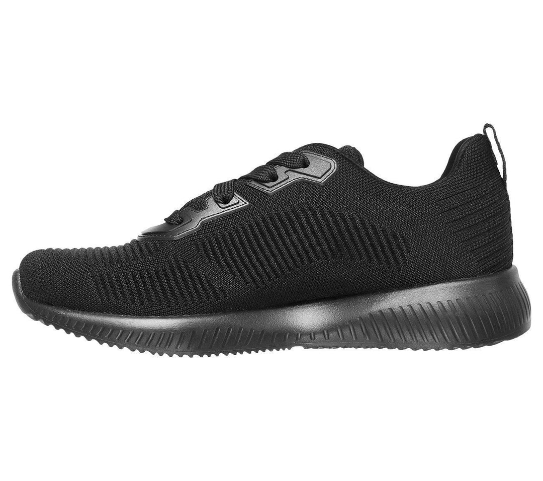 Womens Wide Fit Skechers 32504 Bobs Tough Talk Trainers - Black in Black - Image 4