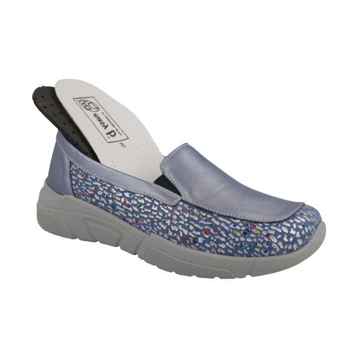 Women's Wide Fit DB Beetle Loafer Shoes in Sky Blue - Image 6