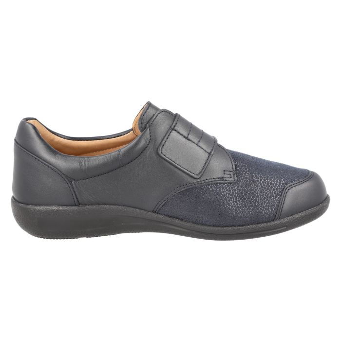 Women's Wide Fit DB Ember Shoes in Black Leather - Image 9