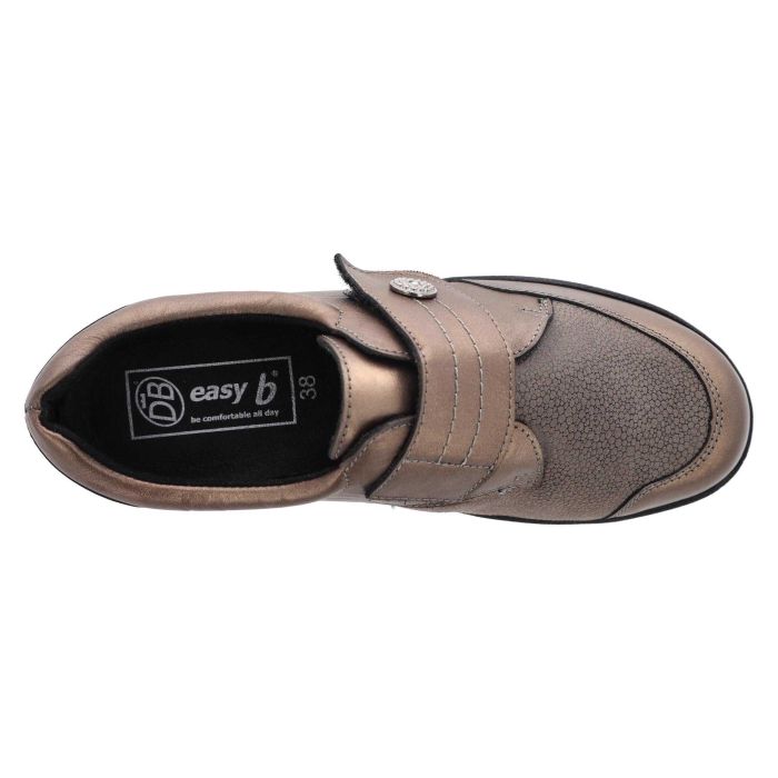 Women's Wide Fit DB Ember Shoes in Black Leather - Image 1