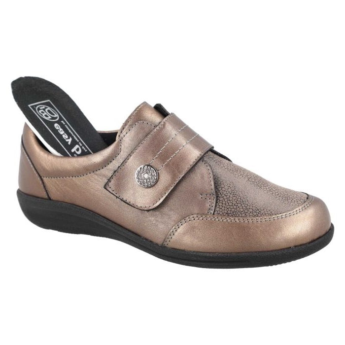 Women's Wide Fit DB Ember Shoes in Black Leather - Image 32