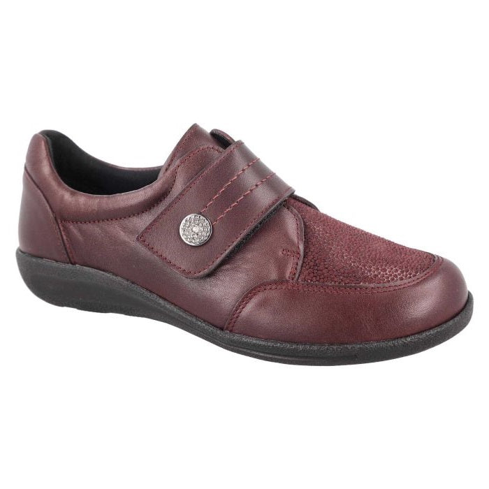 Women's Wide Fit DB Ember Shoes in Black Leather - Image 24