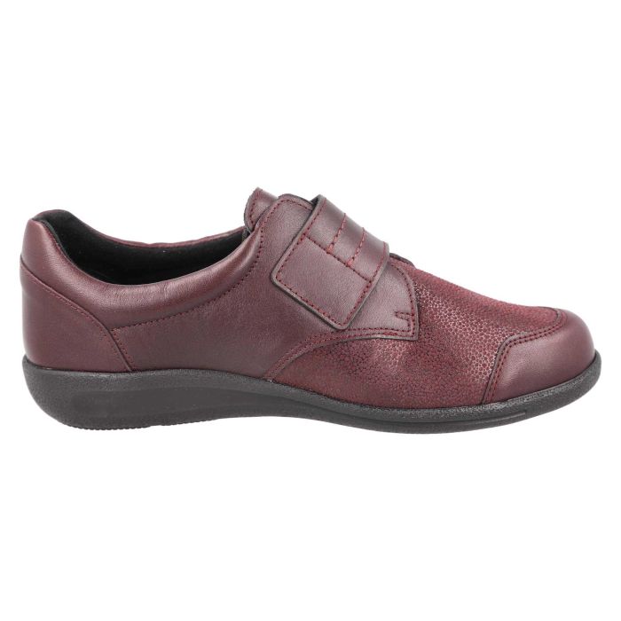 Women's Wide Fit DB Ember Shoes in Black Leather - Image 1