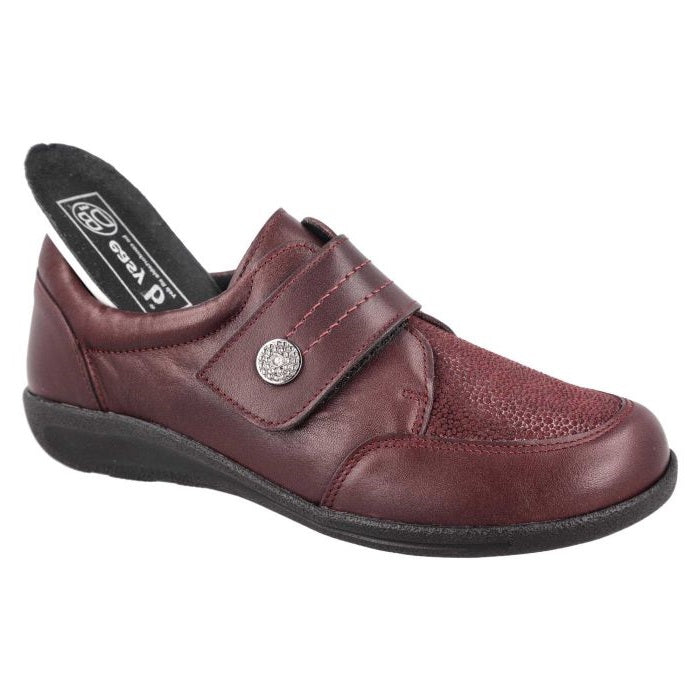 Women's Wide Fit DB Ember Shoes in Black Leather - Image 27