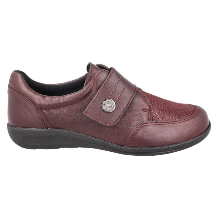 Women's Wide Fit DB Ember Shoes in Black Leather - Image 1