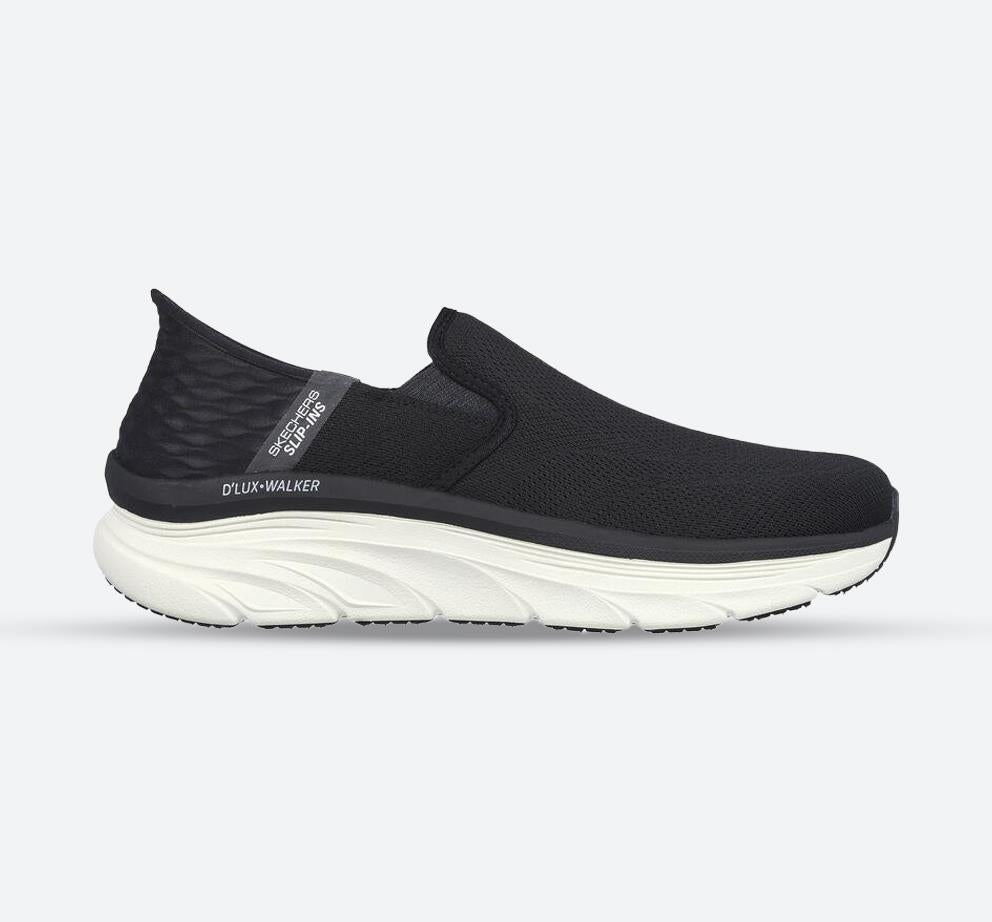 Men's Wide Fit Skechers 232455 D'Lux Walker Orford Trainers in Black - Image 1