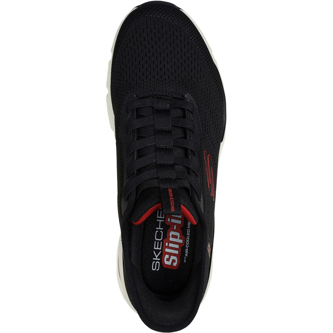 Men's Wide Fit Skechers Slip-ins 232447 Skech Air Ventura Trainers in Black/Red - Image 5