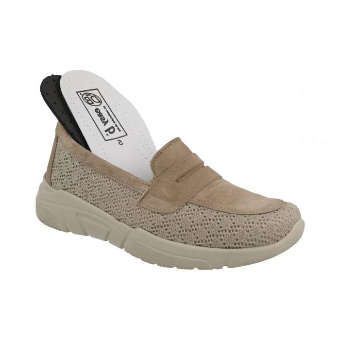 Women's Wide Fit DB Crane Shoes in Beige - Image 1
