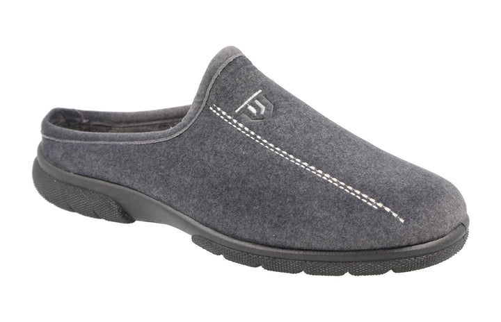 Men's Wide Fit DB Fred Mules in Grey - Image 1