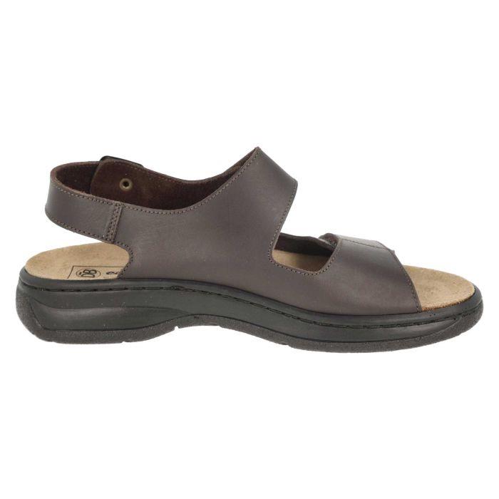 Men's Wide Fit DB Alfie Sandals in Black Leather - Image 1