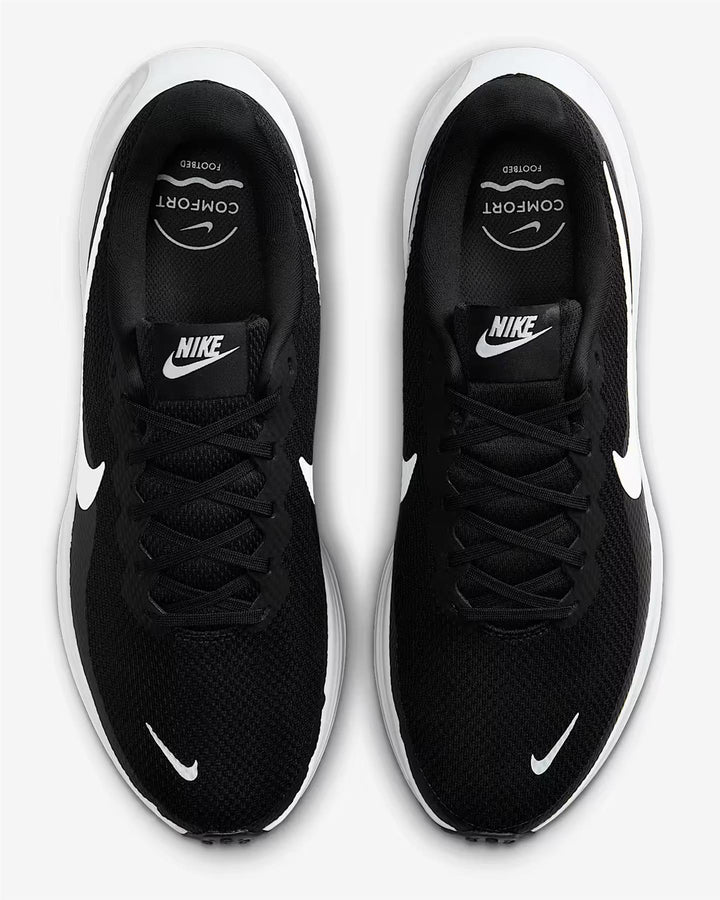 Men's Wide Fit Nike HQ1996-001 Revolution 8 Running Trainers in Black/White - Image 1
