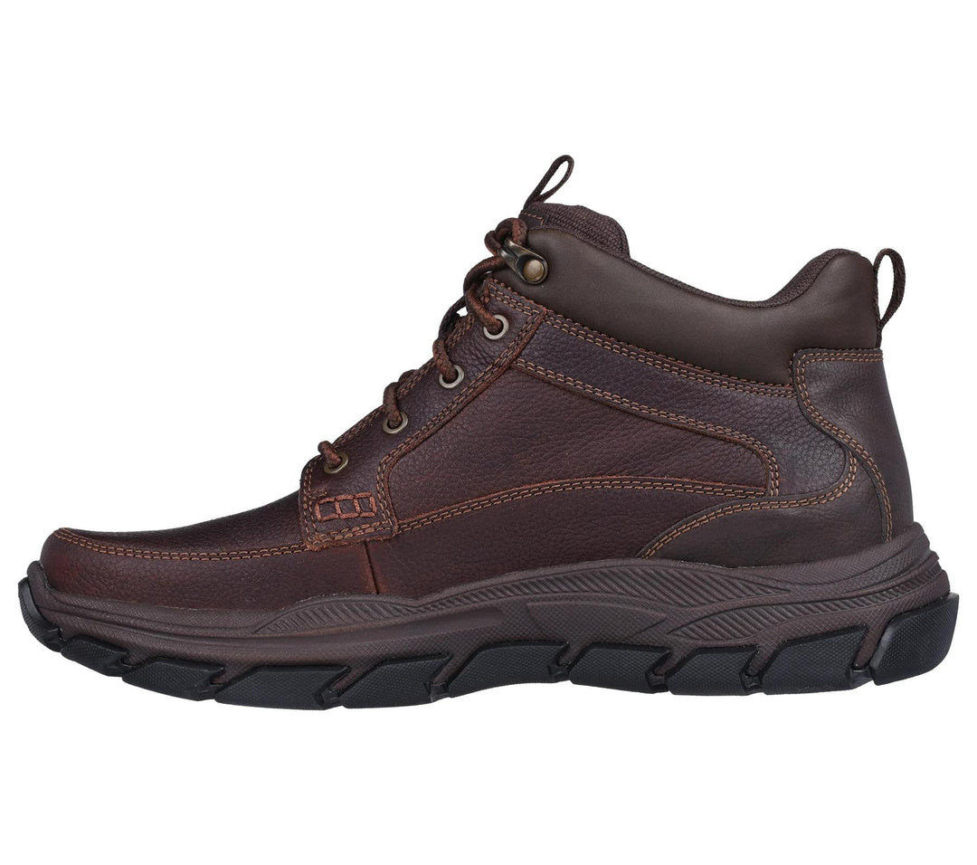 Men's Wide Fit Skechers 204454 Respected Boswell Waterproof Boots in Red/Brown - Image 4
