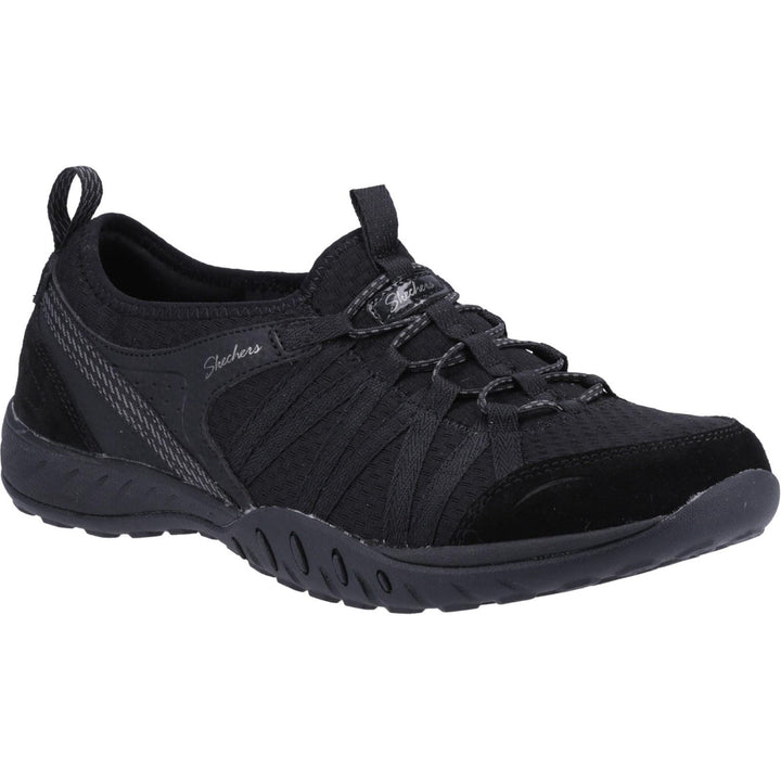 Women's Relaxed Fit Skechers 100561 Breathe Easy Rugged Shoes in Black - Image 1