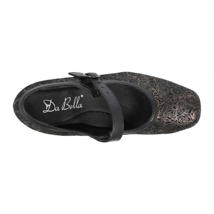Women's Wide Fit DB Bangalore Shoes in Black Stretch Textile - Image 1