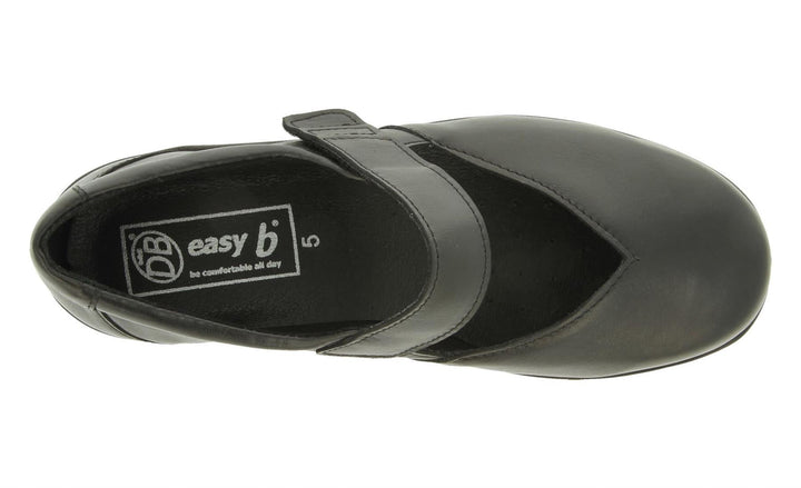 Womens Wide Fit DB Gull Shoes in Black - Image 1