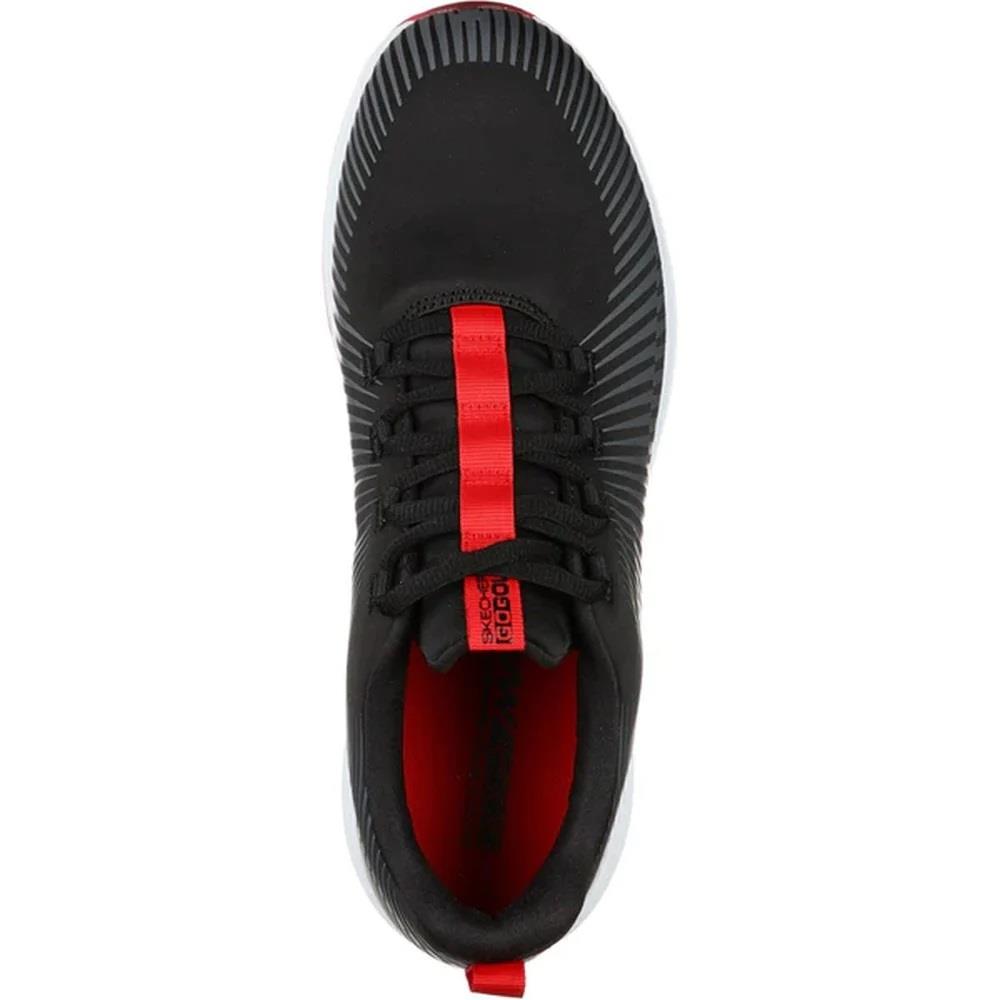 Men's Wide Fit Skechers 214021 Go Golf Max Sport Trainers in Black/Red - Image 6