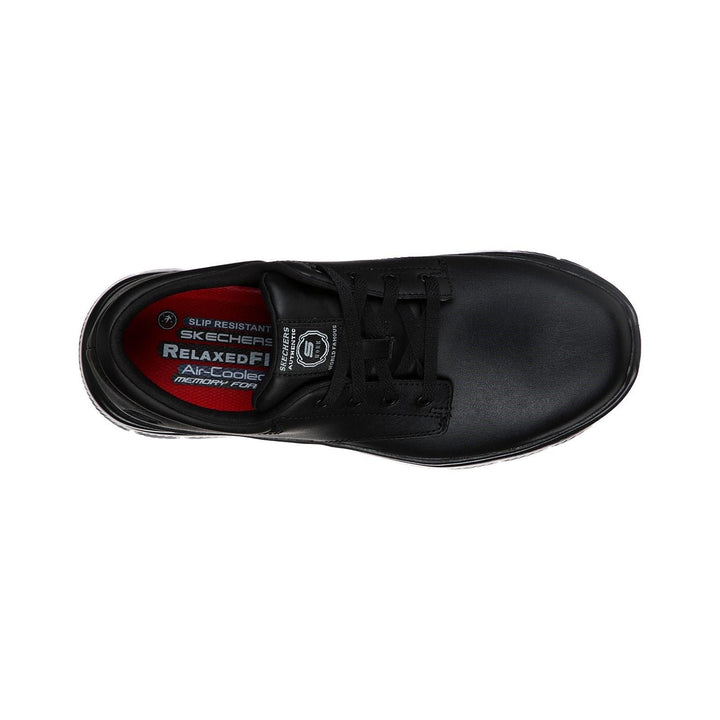 Men's Wide Fit Skechers 77513EC Flex Advantage Fourche Sr Occupational Trainers in Black - Image 1