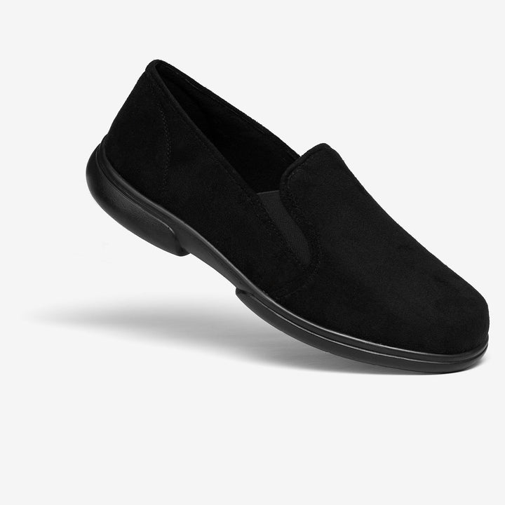 Mens Wide Fit Tredd Well Seth Slip On Slippers in Black - Image 1