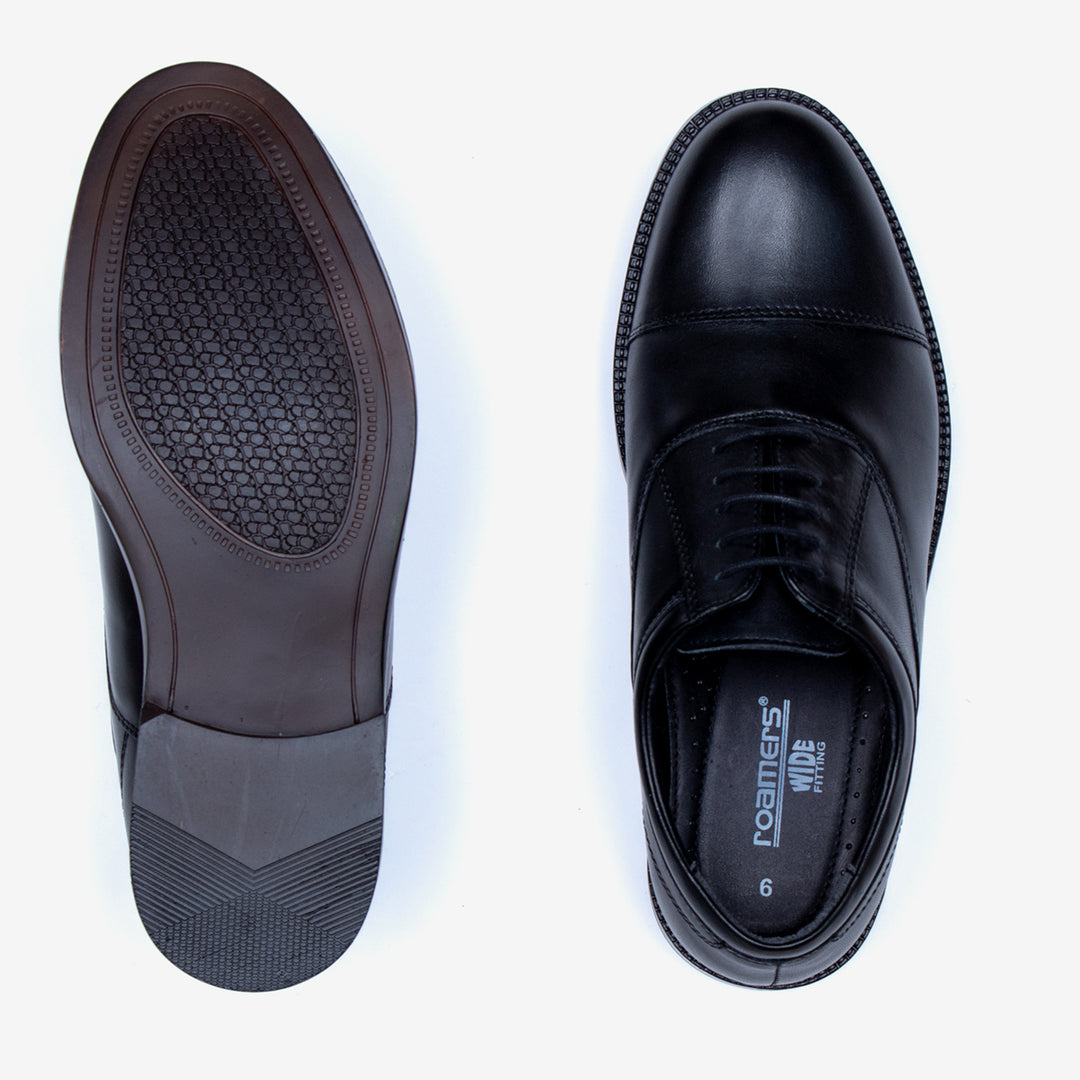 Mens Wide Fit Roamers M286A Lace Shoes in Black - Image 7