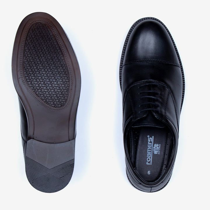Mens Wide Fit Roamers M286A Lace Shoes in Black - Image 1