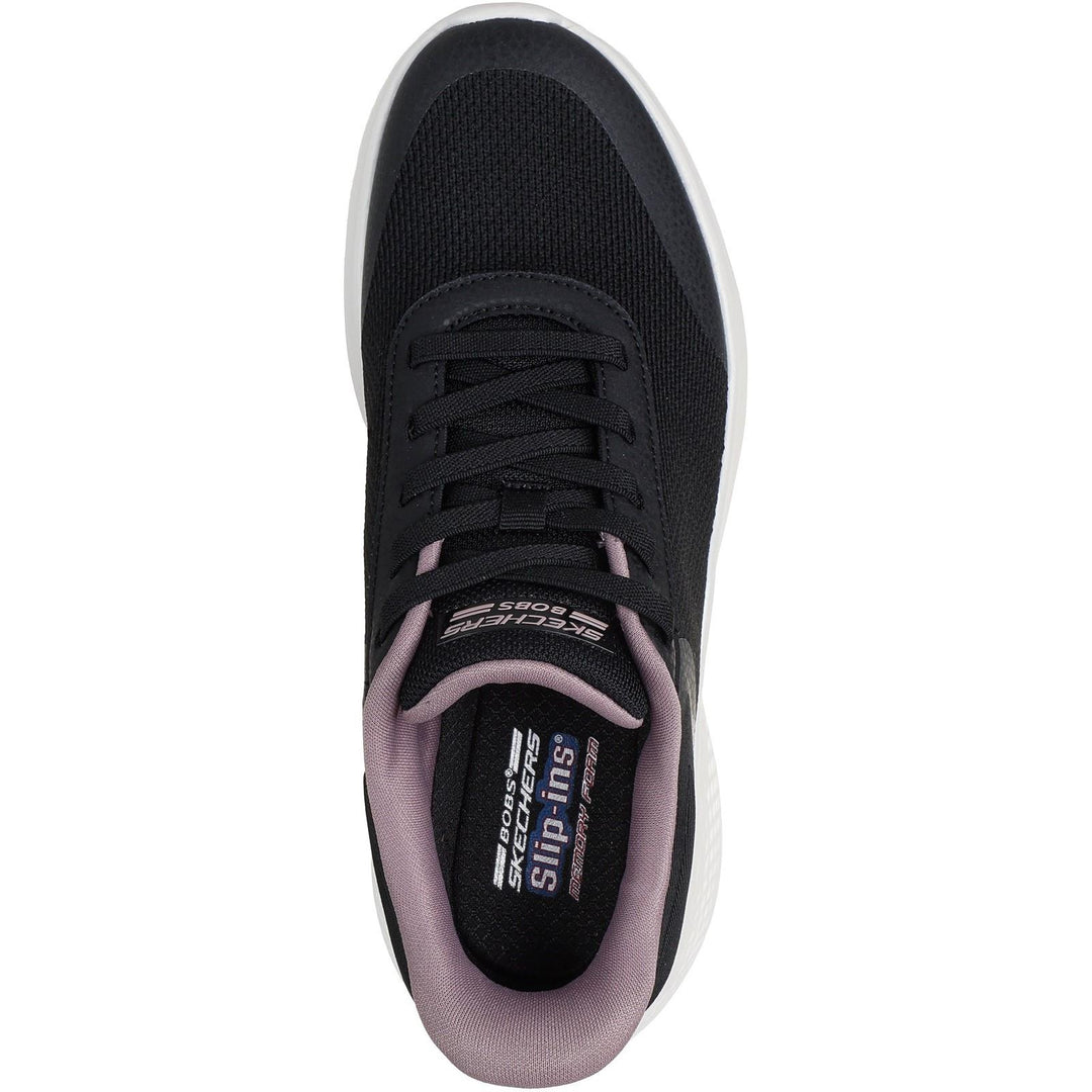 Women's Wide Fit Skechers 117555 Slip-ins Bobs Sport Infinity Vapor Glow Trainers in Black - Image 5
