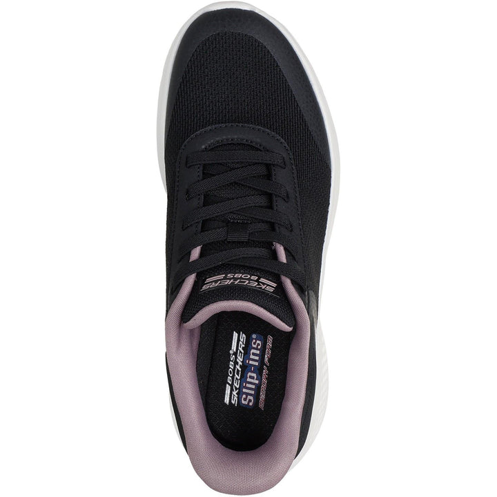 Women's Wide Fit Skechers 117555 Slip-ins Bobs Sport Infinity Vapor Glow Trainers in Black - Image 1
