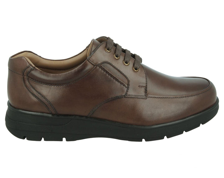 Mens Wide Fit DB Congo Shoes in Black Smooth Leather - Image 1
