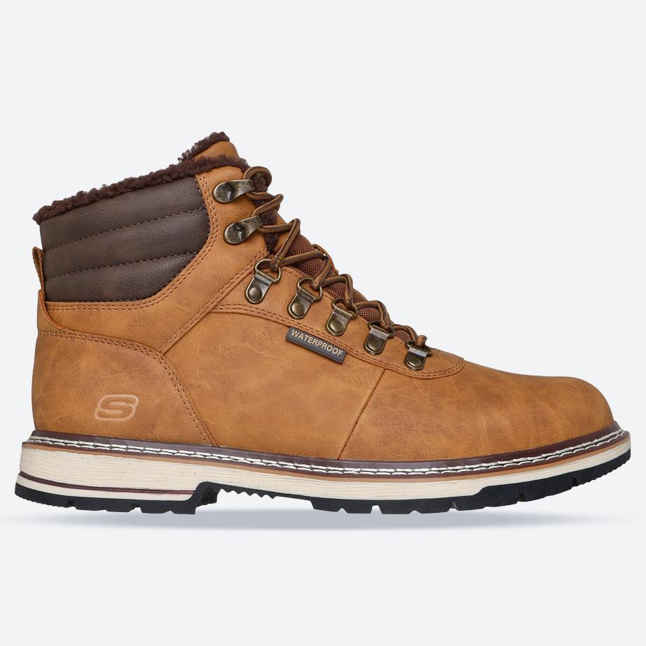 Men's Relaxed Fit Skechers 205623 Waterproof Corado Boots in Wheat - Image 1