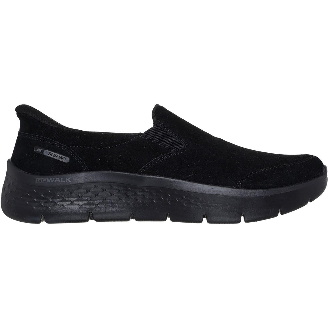 Women's Wide Fit Skechers 125508 Slip-ins Go Walk Flex Trainers in Black - Image 2