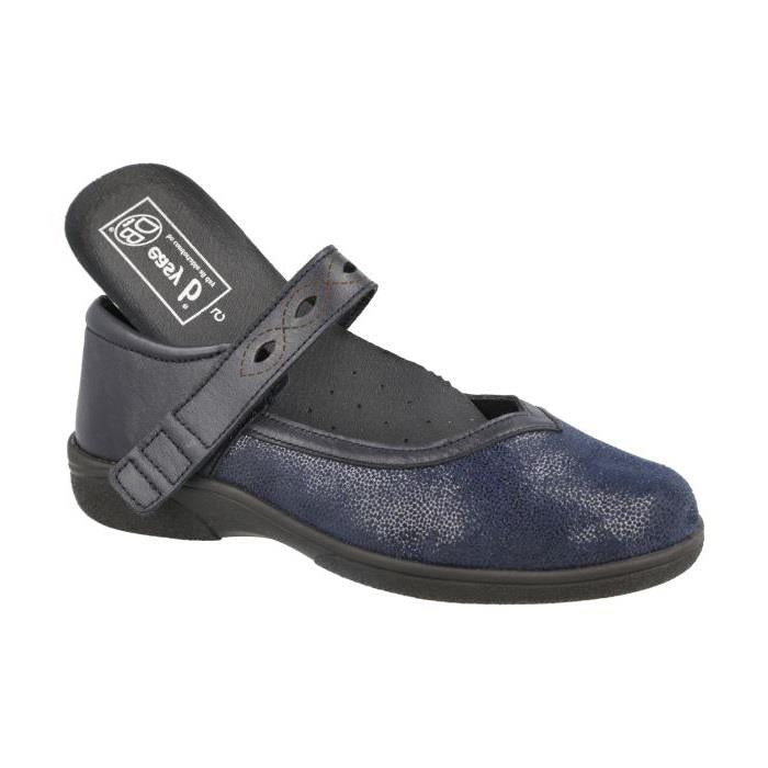 Women's Wide Fit DB Hythe Shoes in Black Lea / Stretch - Image 1