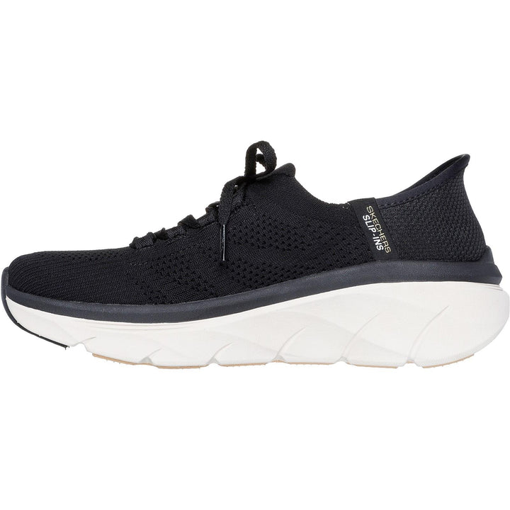 Women's Relaxed Fit Skechers 150105  Slip-ins Dlux Walker 2.0 Polyester Trainers in Black/Tan - Image 1