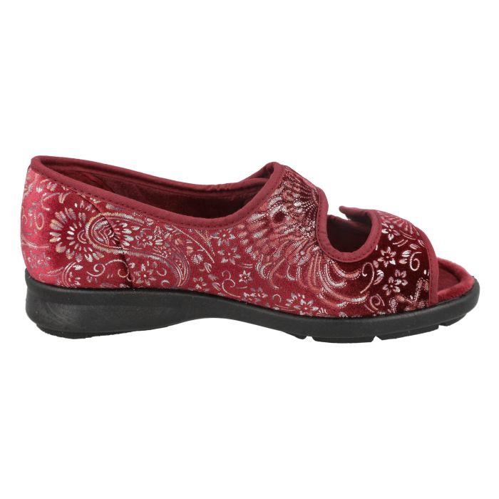 Women's Wide Fit DB Hoe Slippers in Navy Textile - Image 1