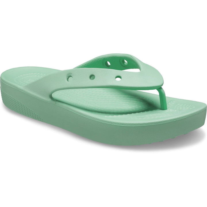 Women's Crocs 207714 Classic Platform Flip Flop in Bone - Image 1