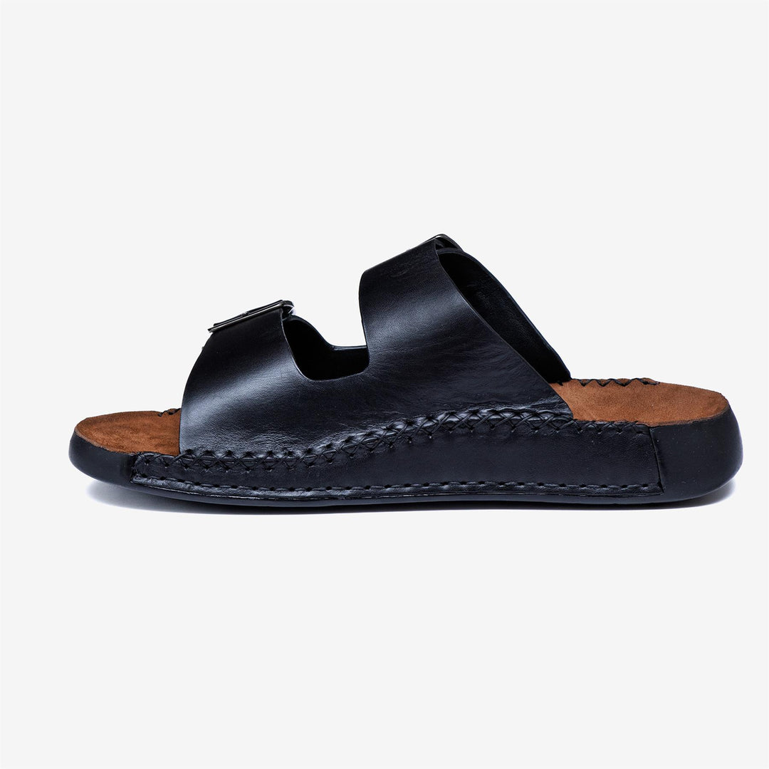 Men's Wide Fit Tredd Well Miami Sandals in Black - Image 4