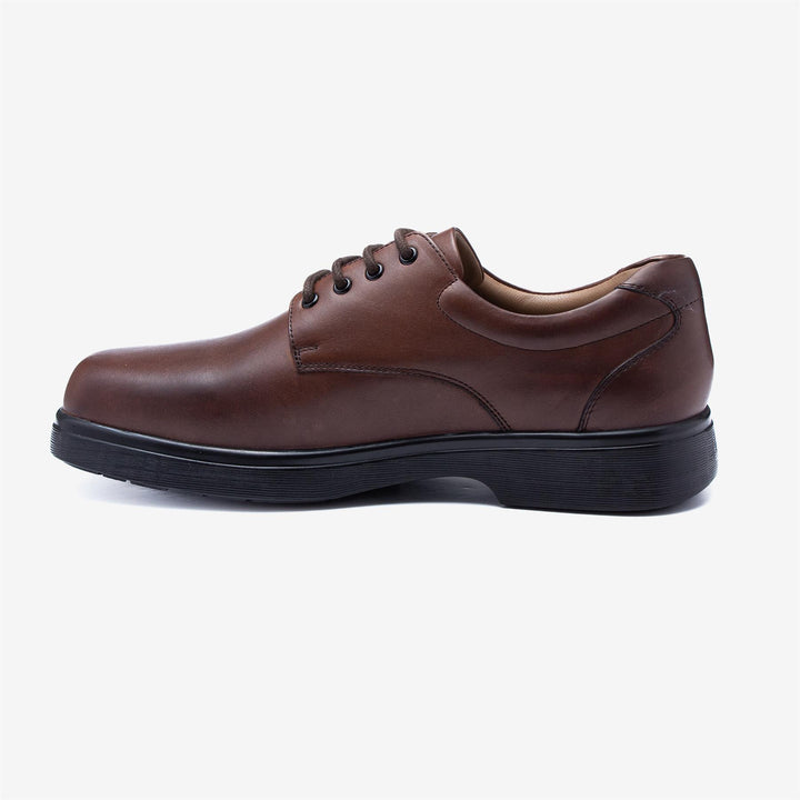 Mens Wide Fit Tredd Well Spencer Shoes in Black - Image 1