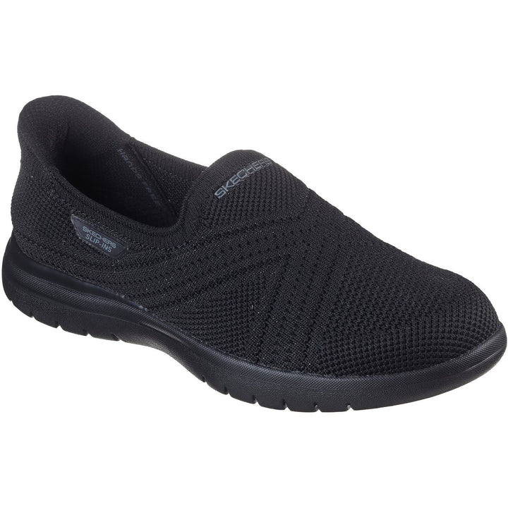 Women's Wide Fit Skechers 138100 Slip-ins On The Go Flex Excellency Shoes in Black - Image 1