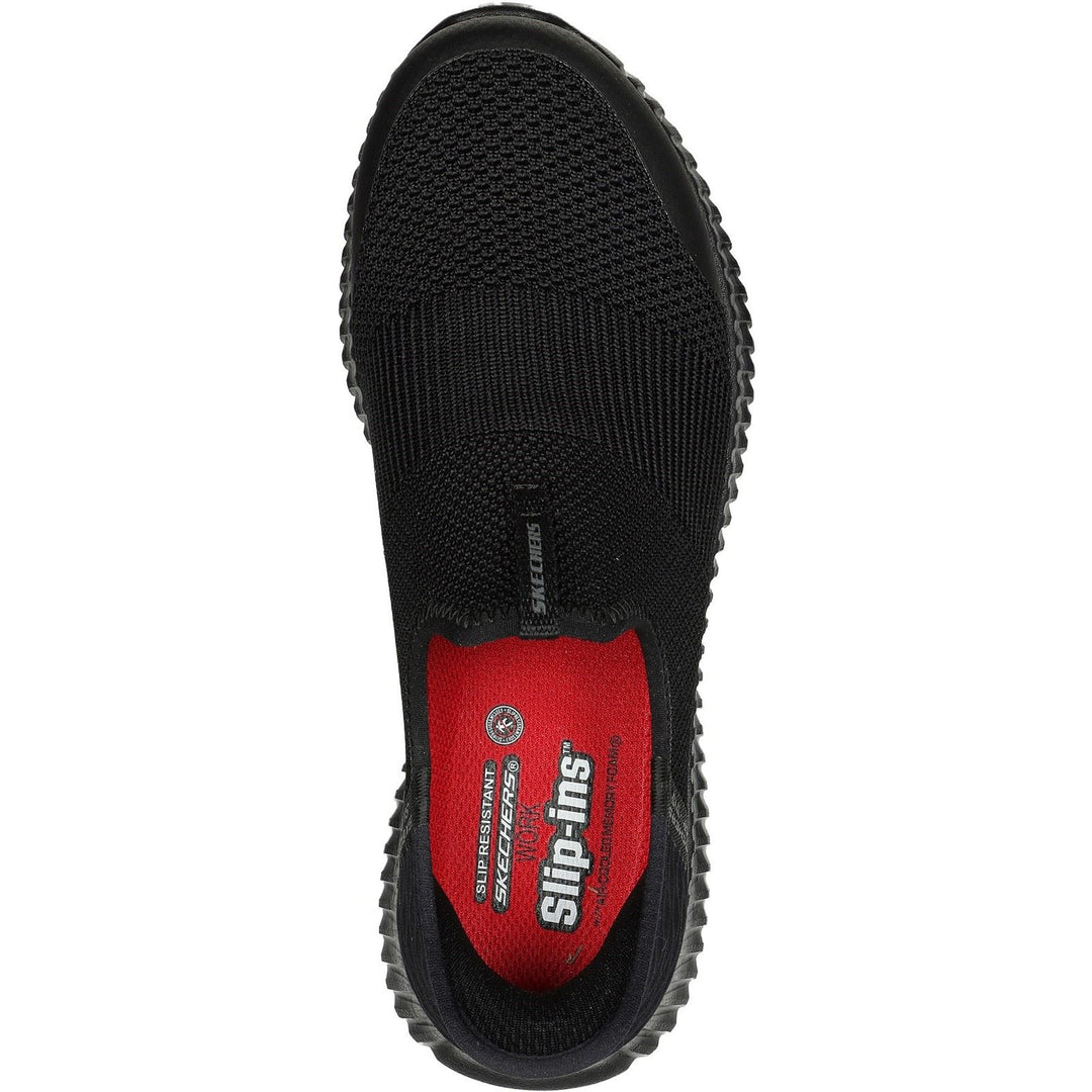 Women's Wide Fit Skechers 108127EC Cessnock Gwynedd Work Trainers in Black - Image 5