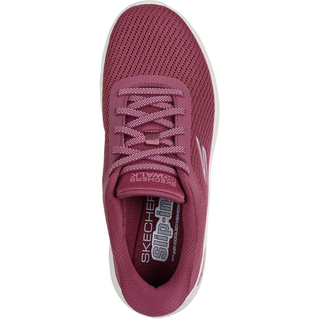 Women's Wide Fit Skechers 125516 Slip-ins Go Walk Flex Carla Trainers in Black - Image 9